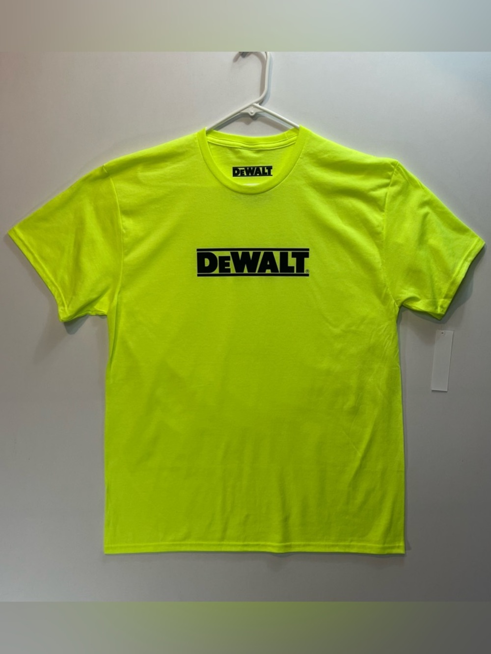 Dewalt Logo Neon T-Shirt (Adult Sizes) 20v Power Tools Tee, Brand New Condition